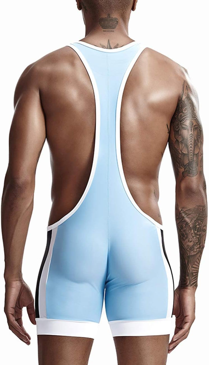 Gewichtheberweste für Herren, Wrestling-Body für Herren, kurzer Einteiler für Herren für Triathlon H