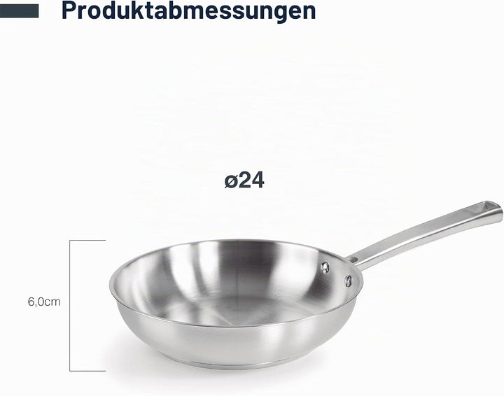 Lacor 45424 Bratpfanne Edelstahl 18/10