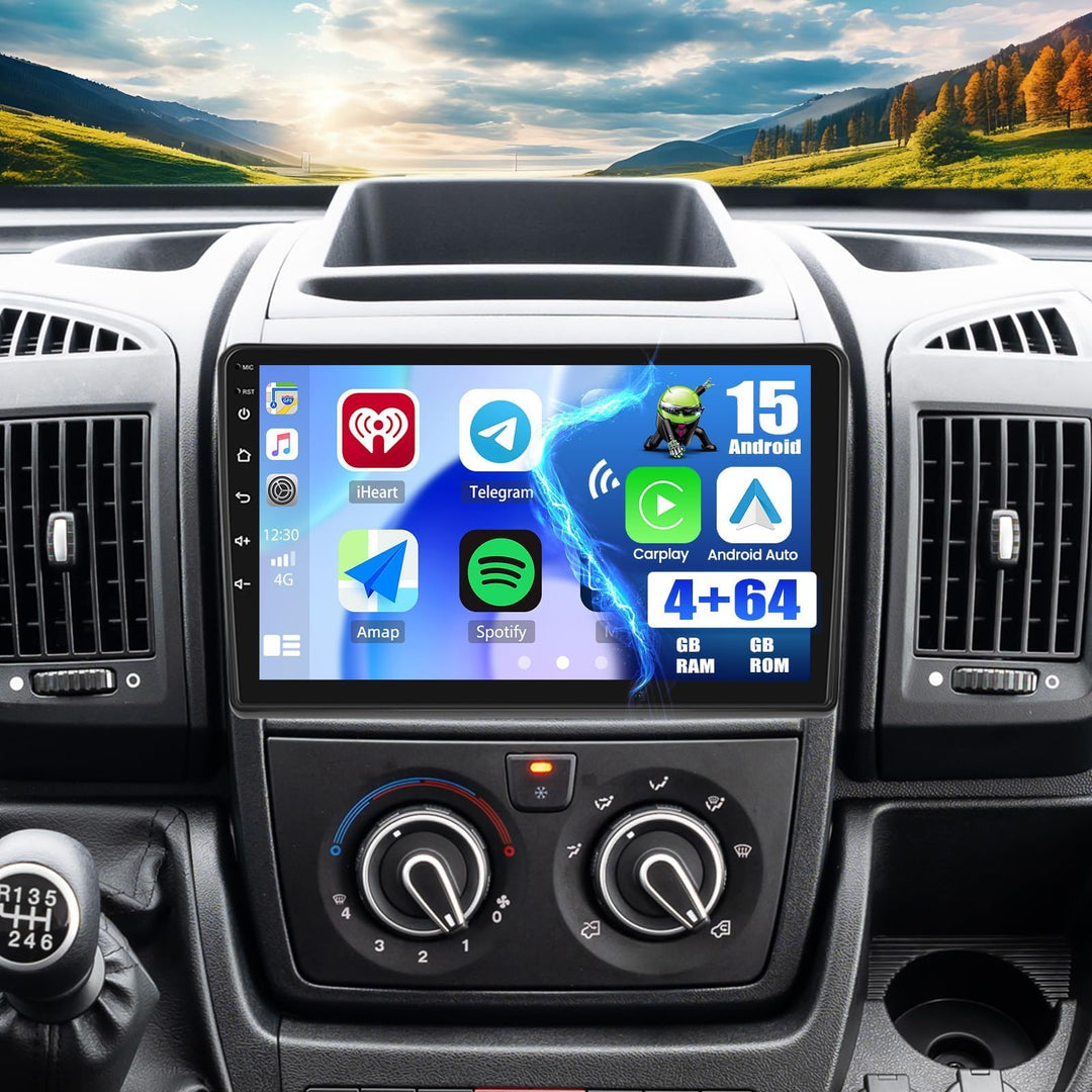 CAMECHO 4G+64G Android 15 Autoradio für FIAT Ducato 3/Peugeot Boxer 2/Citroen Jumper 2 2011-2022 mit