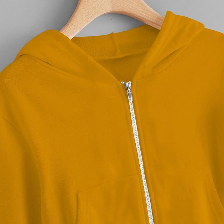 EMATOP Kurz Sweatjacke Mädchen Kinder Langarm Kapuzenjacke Einfarbige Baumwolle Sweatshirt Jacke Ful