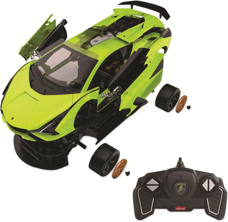 JAMARA 403129 - Lamborghini Sián FKP 37 1:18 2,4GHz Bausatz - Teile Werden gesteckt, kein Werkzeug o