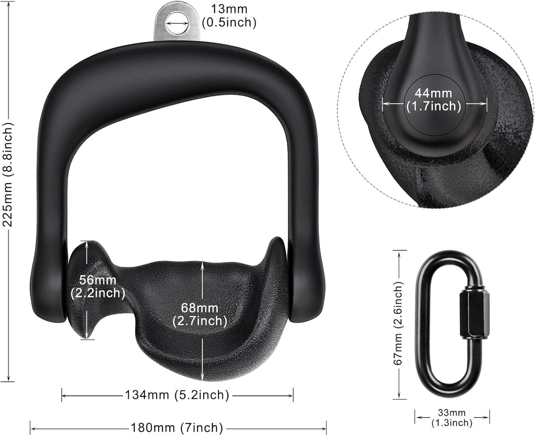 BeneLabel Kabelzug Griff, Latzug Handriff Triceps 2er Fitness Seilzug Einhandgriff Ergonomische Gym