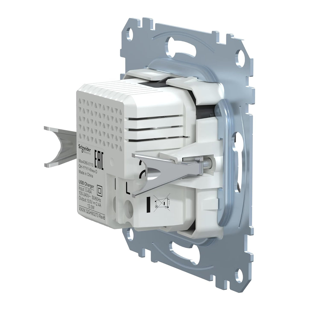 Schneider Electric Merten MEG4366-0110 Unterputz USB Ladestation-Einsatz Typ A+C zum laden Handys, T