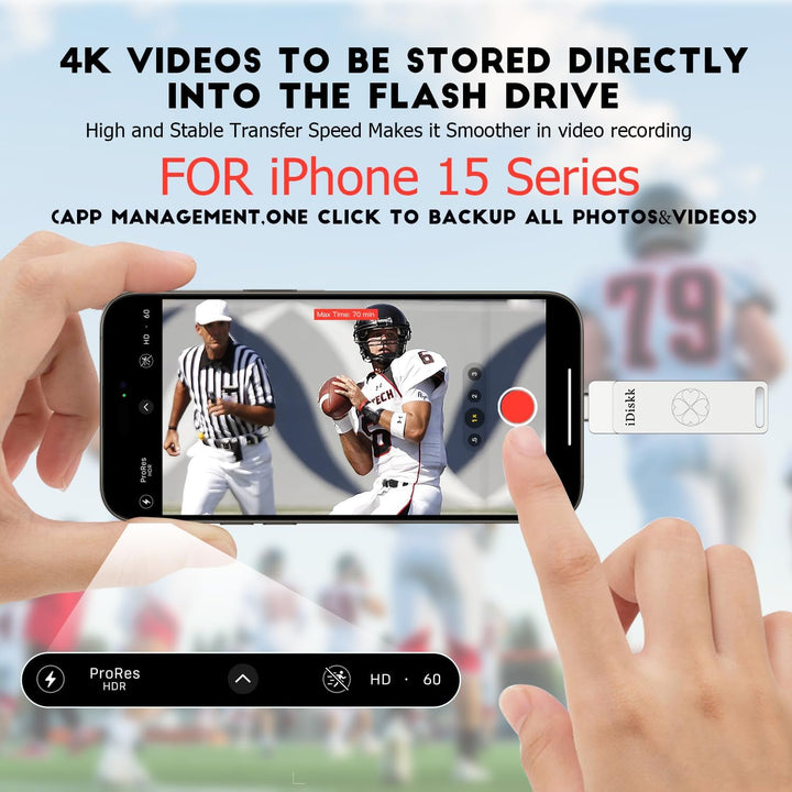 iDiskk 512GB Solid State USB Flash Drive, High Speed SSD Up to 500MB/s Fast USB-C and Gen 2 USB3.2 U