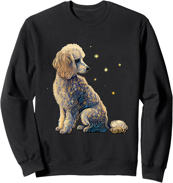 Pudel Sternennacht Van Gogh Pudel Mama Papa Besitzer Sweatshirt