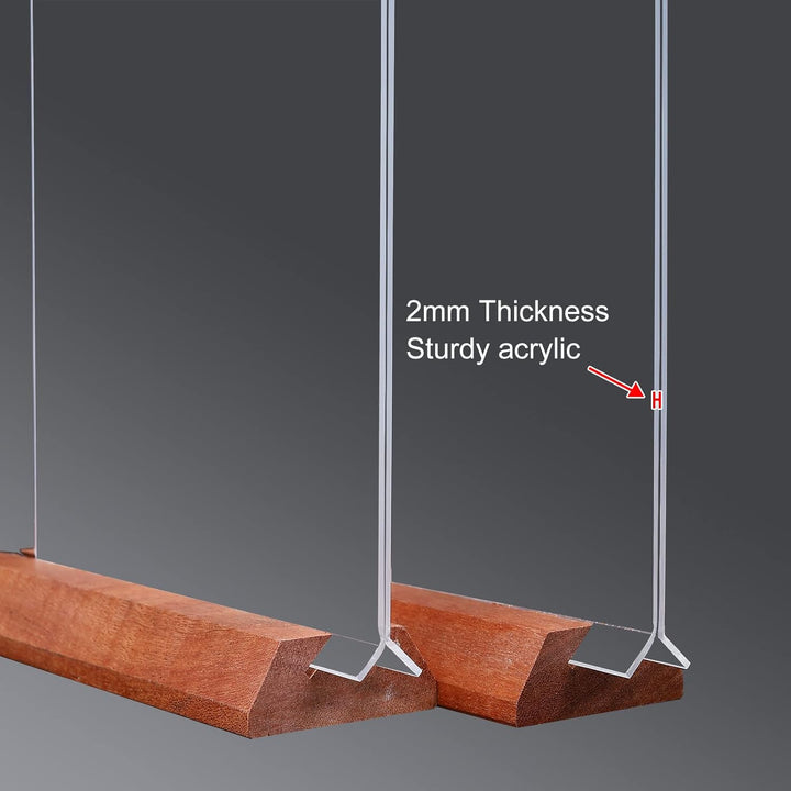 URbantin A4 Ständer Aufsteller Tischaufsteller,6 Stück Menühalter in T-Form mit Holzbasis,A4 T-Ständ