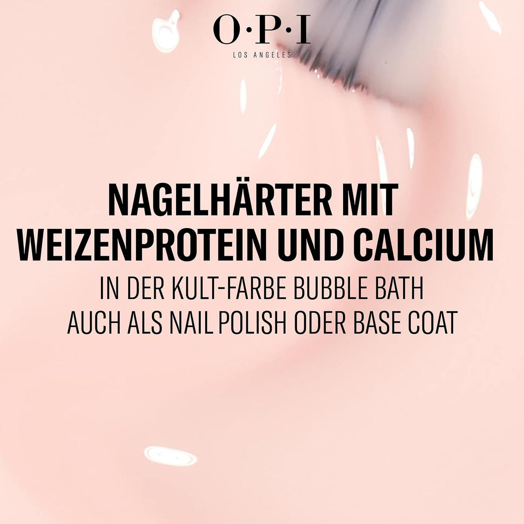 OPI Nail Envy Bubble Bath – Nagelhärter mit Calcium für schwache und brüchige Nägel – allein als Tre