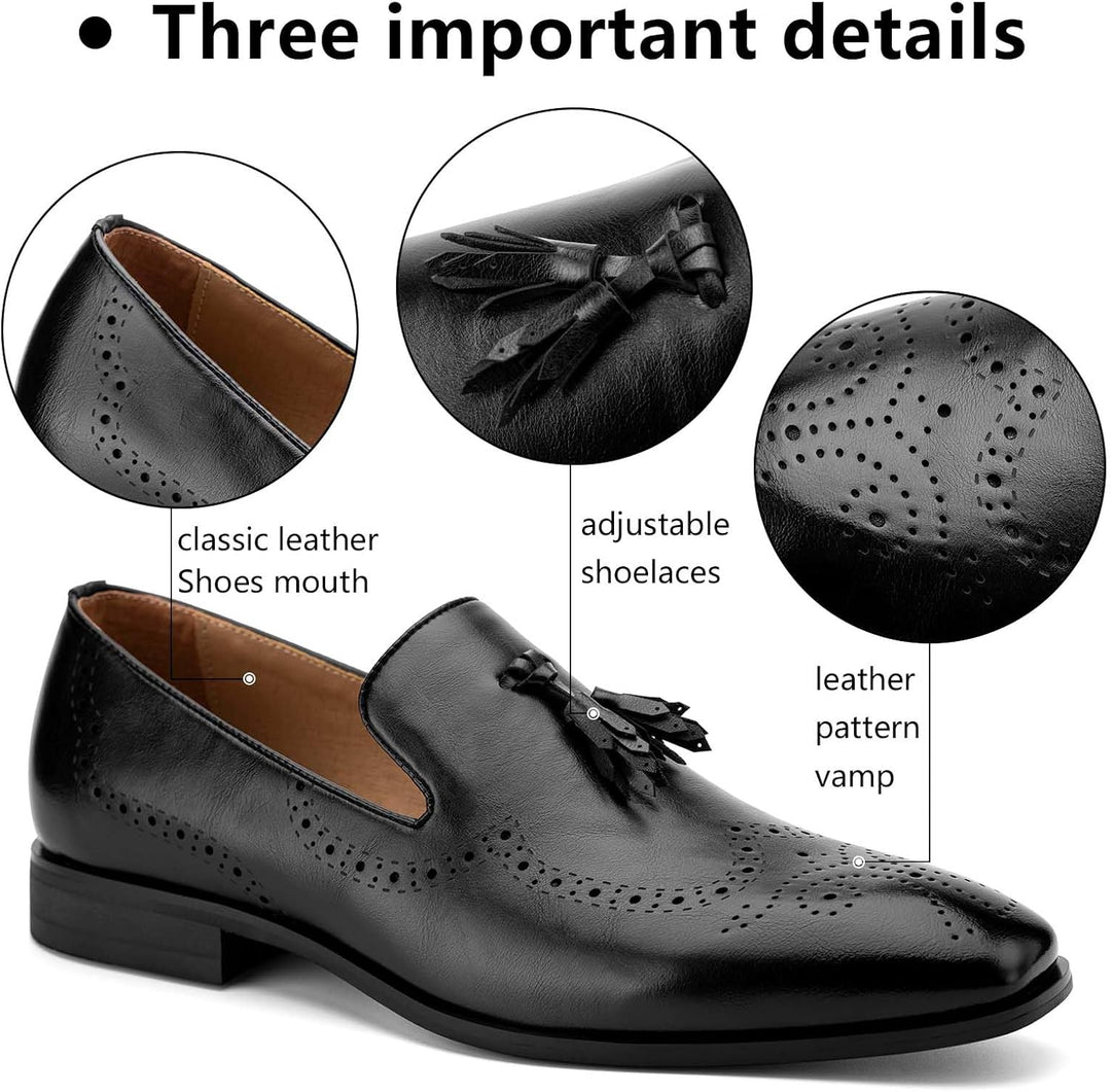MEIJIANA Herren Mokassins Klassische Herren Anzug Schuhe Elegante Schuhe Leder Sommer Freizeitschuhe