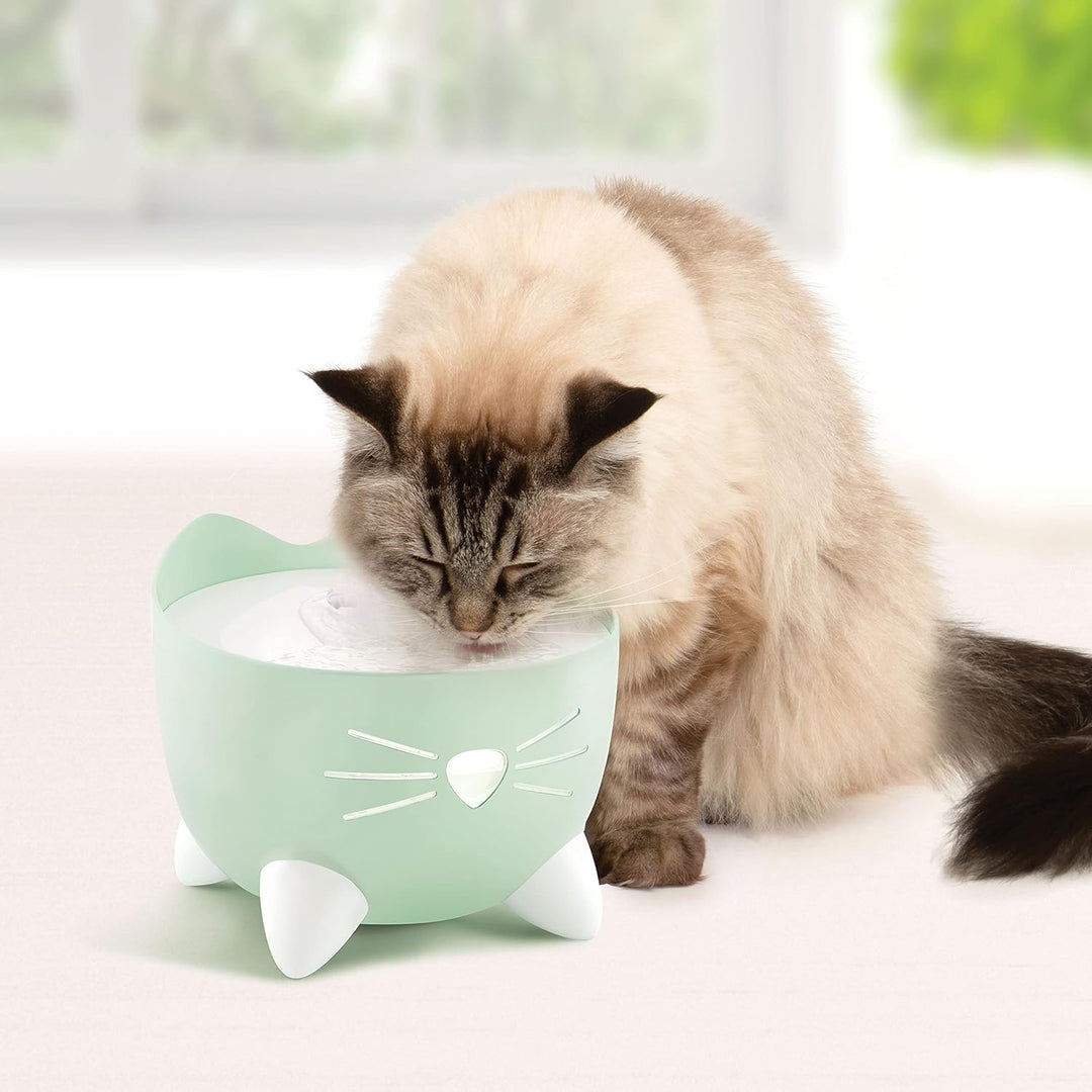 Catit Pixi Trinkbrunnen für Katzen, 2,5L, mintgrün, 1 Stück (1er Pack) mintgrün 1 Stück (1er Pack),