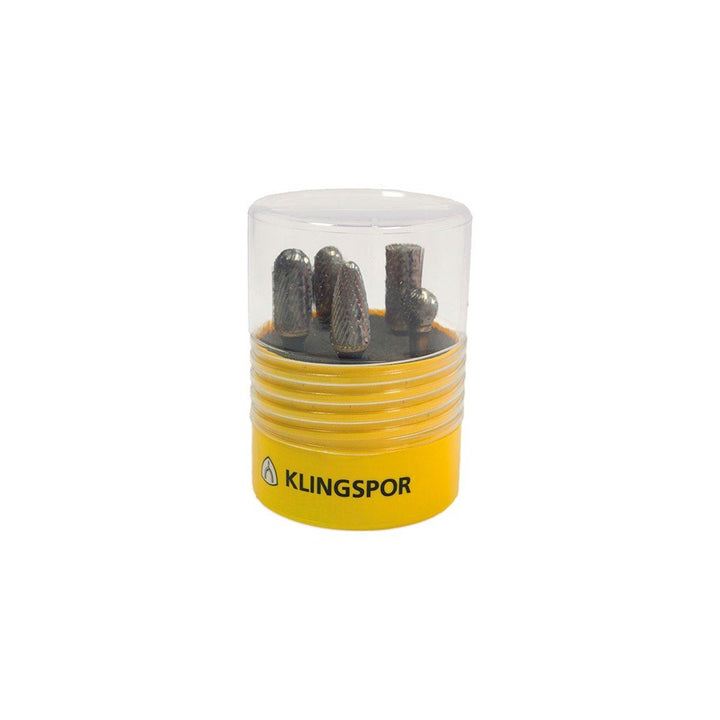 KLINGSPOR 314620 Hartmetallfräser HF100BOX5 Fräser/Set 12,7 x 6 mm Kreuzverzahnung (Inhalt: 1)