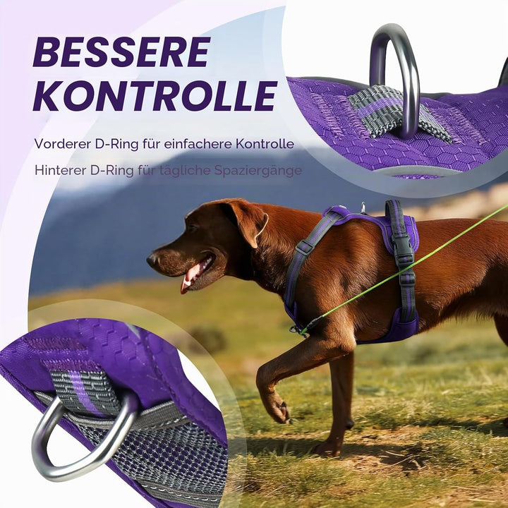 VIVAGLORY Easewalk Hundegeschirr, Anti Zug Hundegeschirr für Training &amp; Spazieren, Anti Zieh Geschir