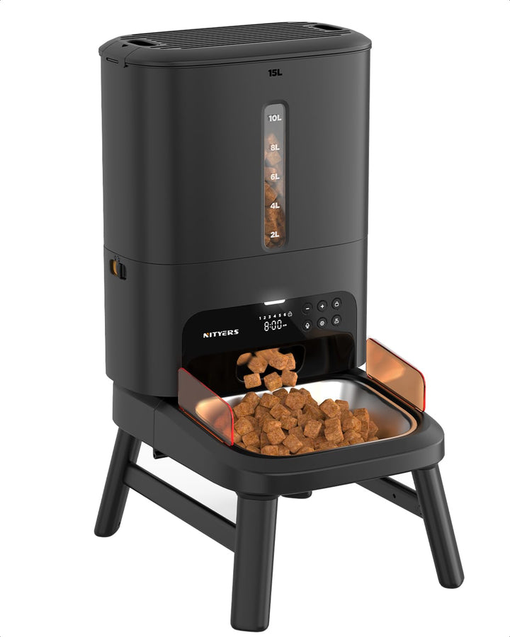 Futterautomat Katze für grosse Hunde, 15L grosse Kapazität für Katzen &amp; Hunde | Katzenfutter für 2–2