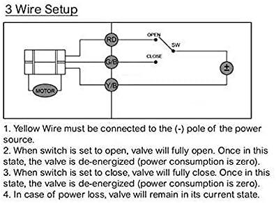U.S. Solid 1" Motorkugelhahn DN25 Edelstahl Elektrische Zonenventil, 9-24V AC/DC, 3 Drähte Edelstahl