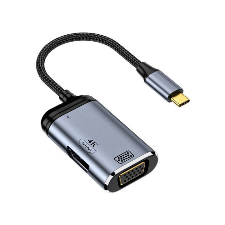 chenyang USB C Hub,3 in 1 USB C auf HDMI 4K@60Hz/VGA 1080P/USB C PD 100W Netzteil Multiport Adapter