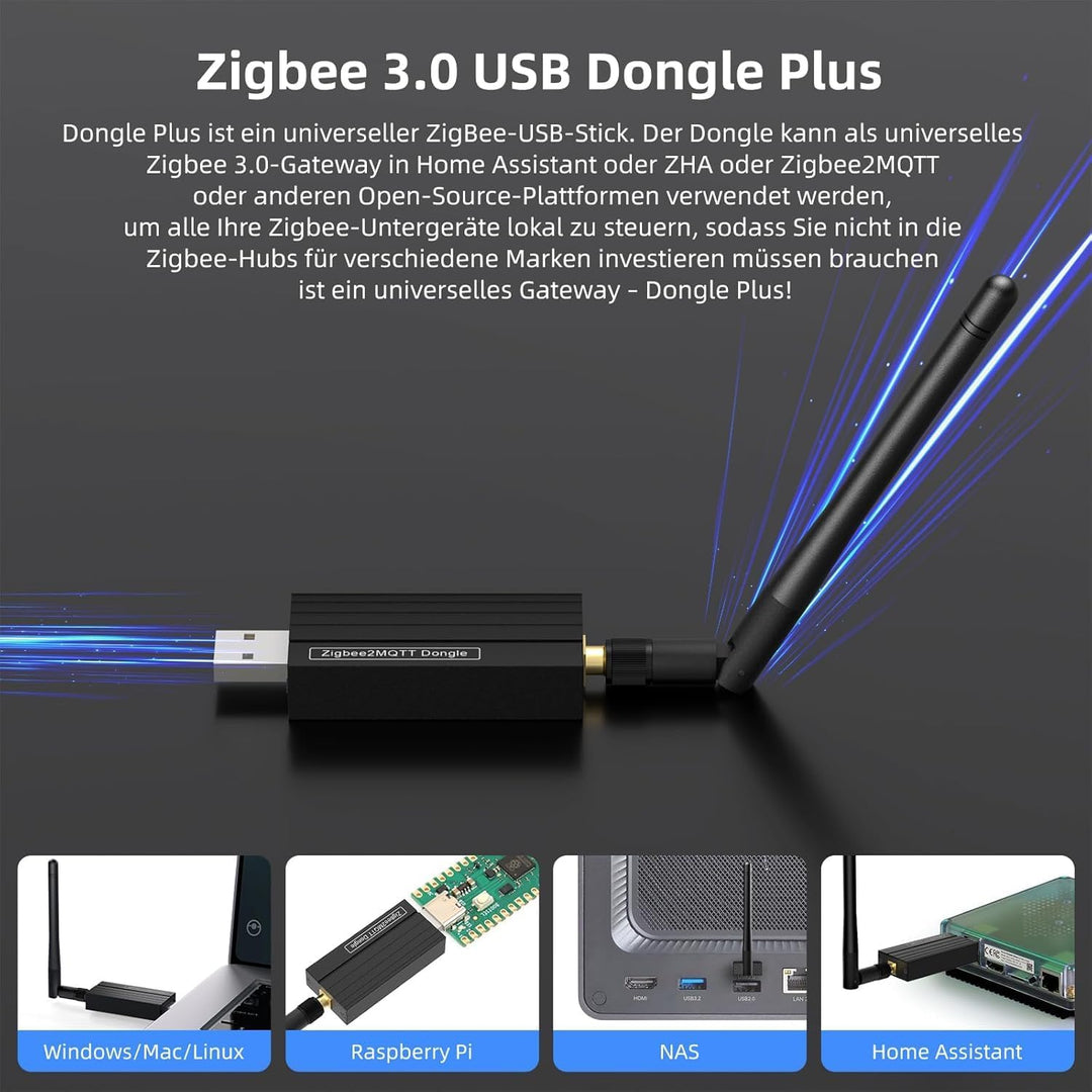 AVATTO Zigbee 3.0 Gateway, Home Assistant Gateway,Zigbee2mqtt Gateway, CC2652P-Chip, für Zigbee2MQTT