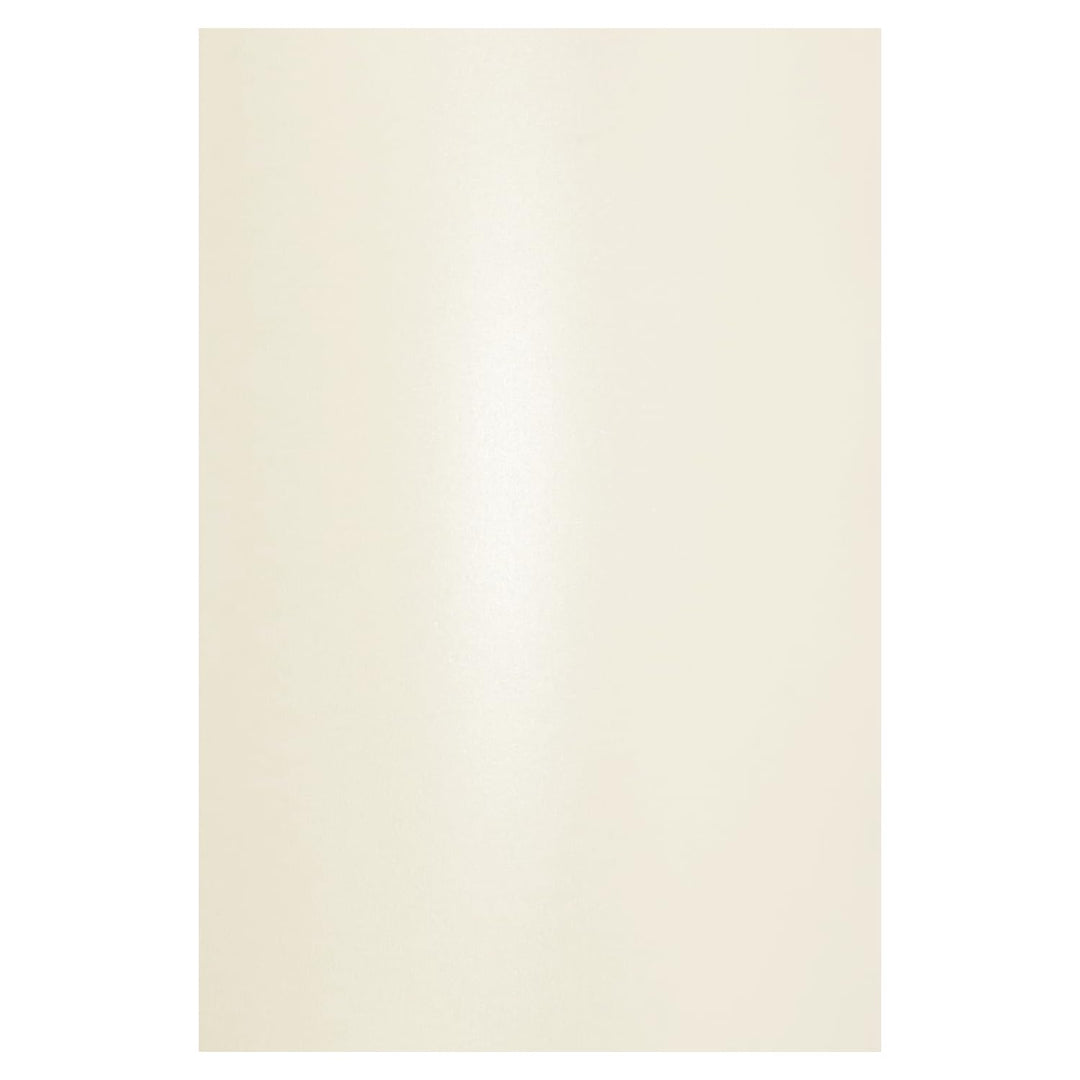 Netuno 100x Bastelpapier Perlmutt Creme DIN A4 21 x 29,7 cm 120g Aster Metallic Cream Effektpapier G