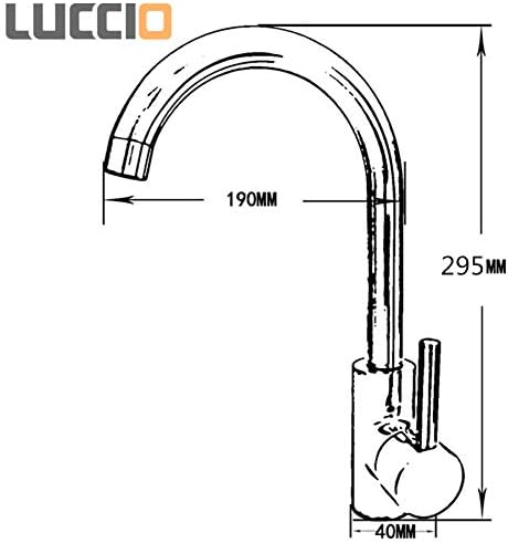ZXC Niederdruck Küchen Armatur mit schwenkbaren Auslauf, moderner Einhandmischer Wasserhahn komplett