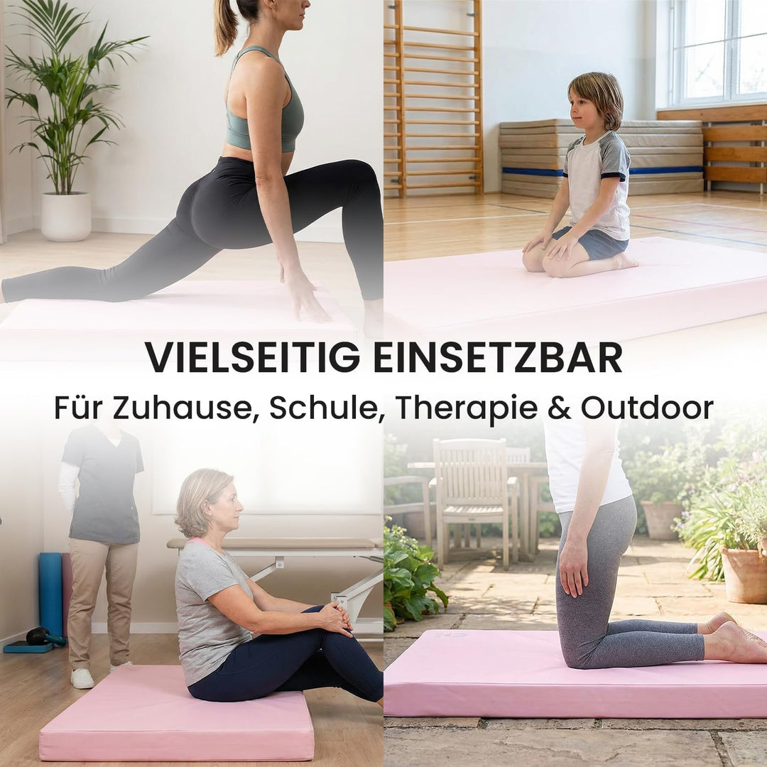 Jeflex - Weichbodenmatte & Turnmatte 100 x 70 x 8 cm MADE IN GERMANY/Gymnastikmatte tragbar/platzspa