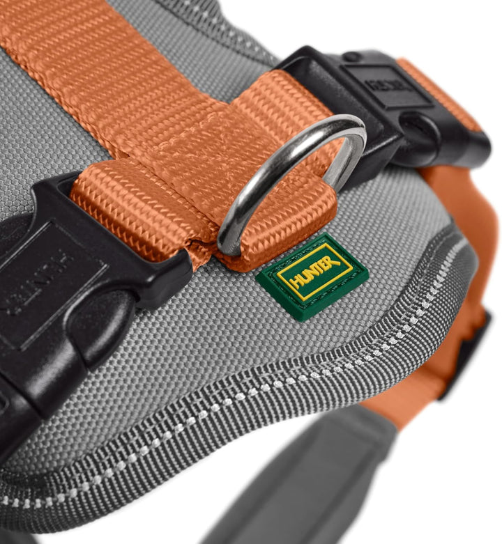 HUNTER Hundegeschirr NEOPREN, Farbe: Kupfer/grau, strapazierfähiges Nylon, mit weichem Neopren gepol