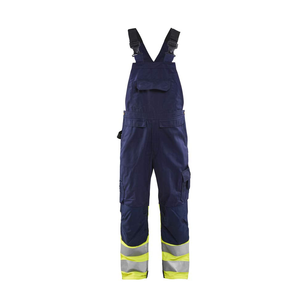 Blaklader 266218008933D92 High Vis Latzhose, Marineblau/Gelb, Grösse D92