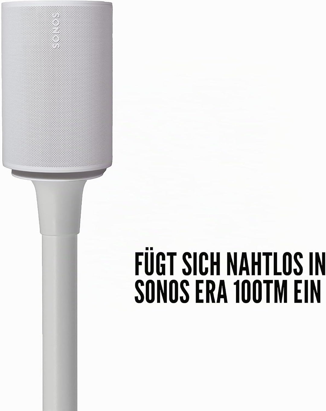 Sanus Lautsprecherständer mit Fester Höhe für Sonos Era 100 Single WSSE11 weiss, weiss