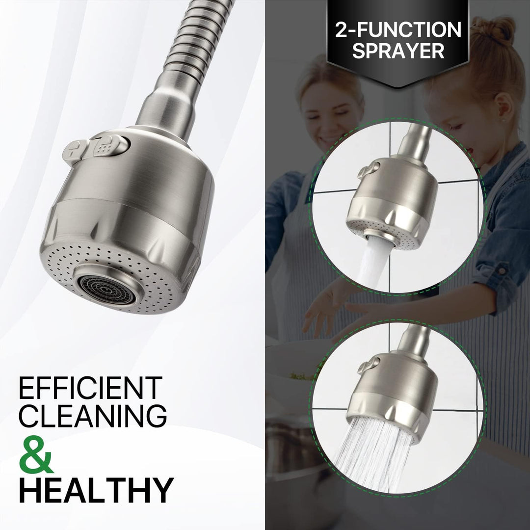 Wasserhahn Wandmontage, Einhebelmischer Küche Wandarmatur, Edelstahl Kalt und Heiss Küchenarmatur Wa