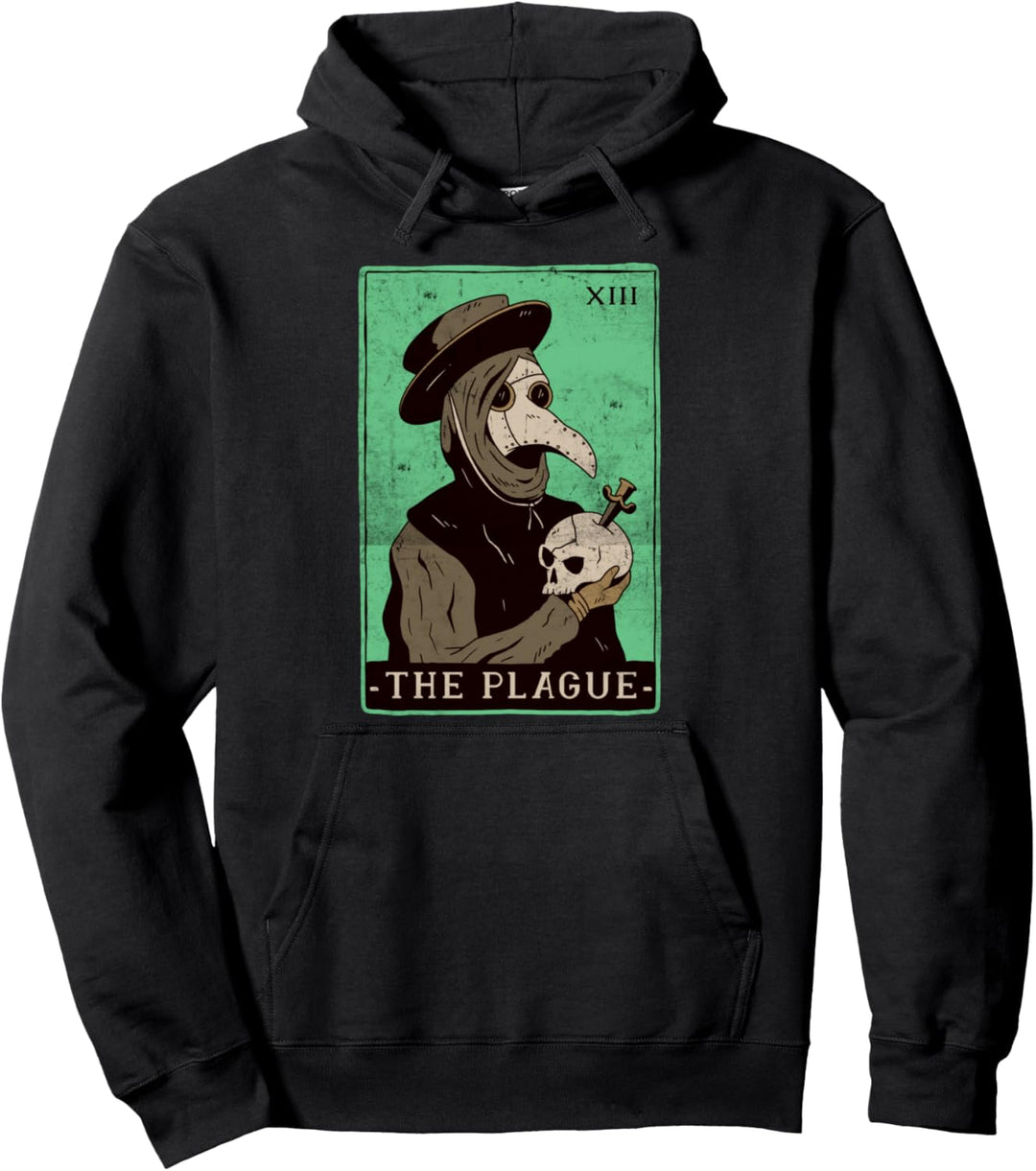 The Plague Mittelalter Pest Doctor Okkult-Tarot Pullover Hoodie