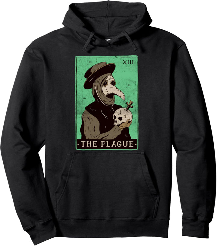 The Plague Mittelalter Pest Doctor Okkult-Tarot Pullover Hoodie