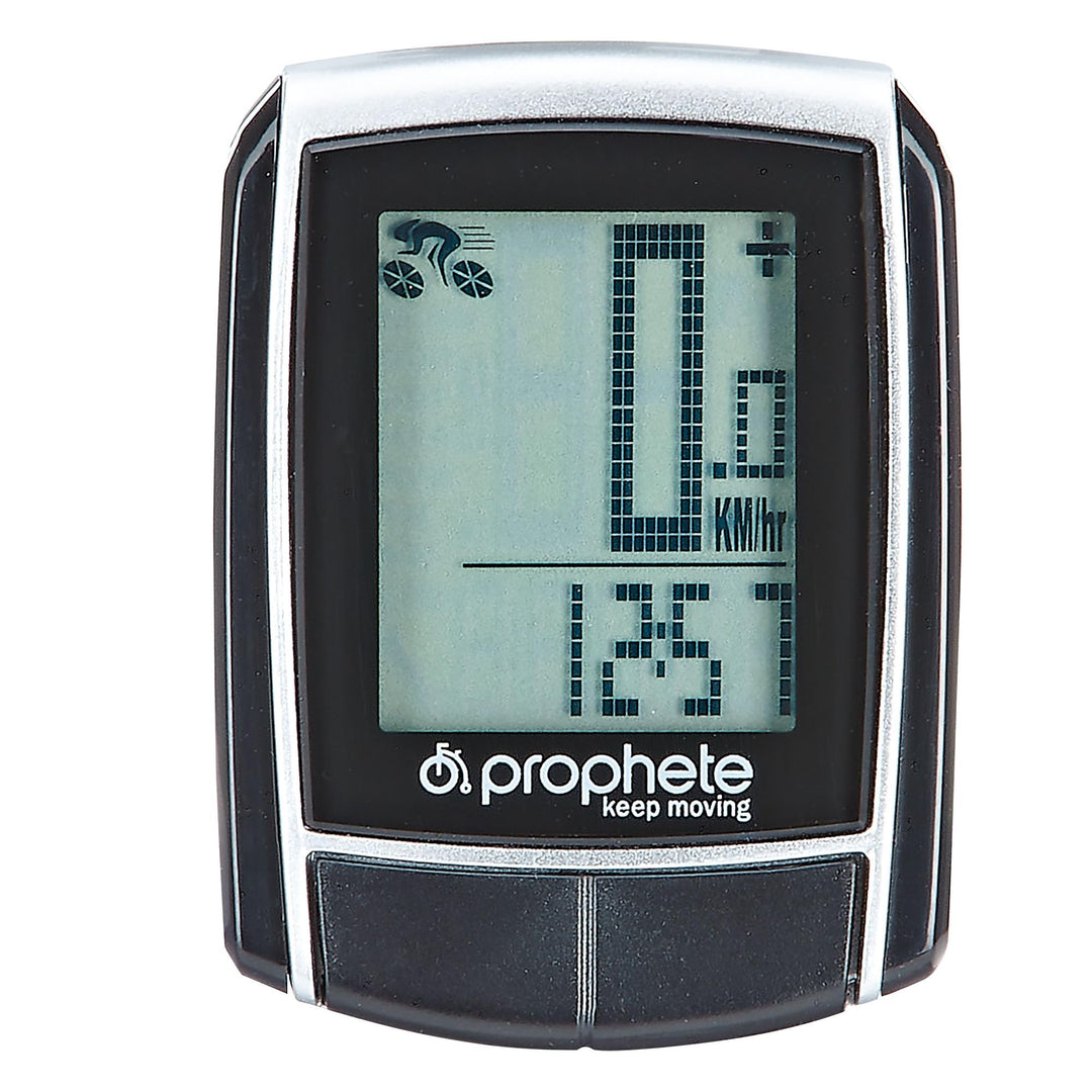 Prophete Fahrradcomputer, 15 Funktionen, inklusive Befestigungsmaterial, Fahrraddisplay mit Speicher