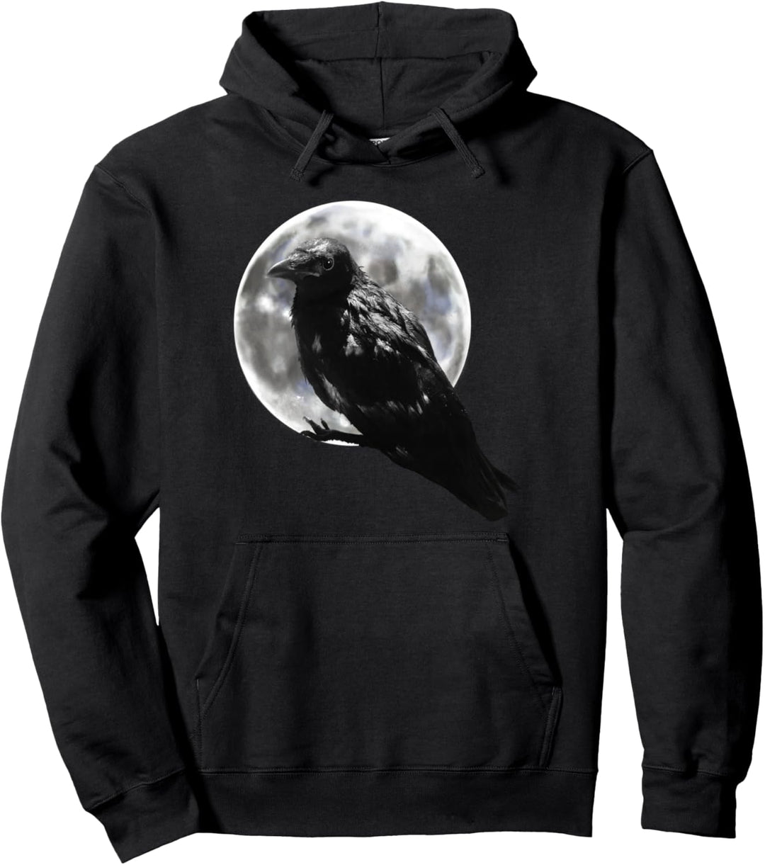 Schwarzer Rabe mit Mond. Occult Halloween Geschenk - Odin Pullover Hoodie