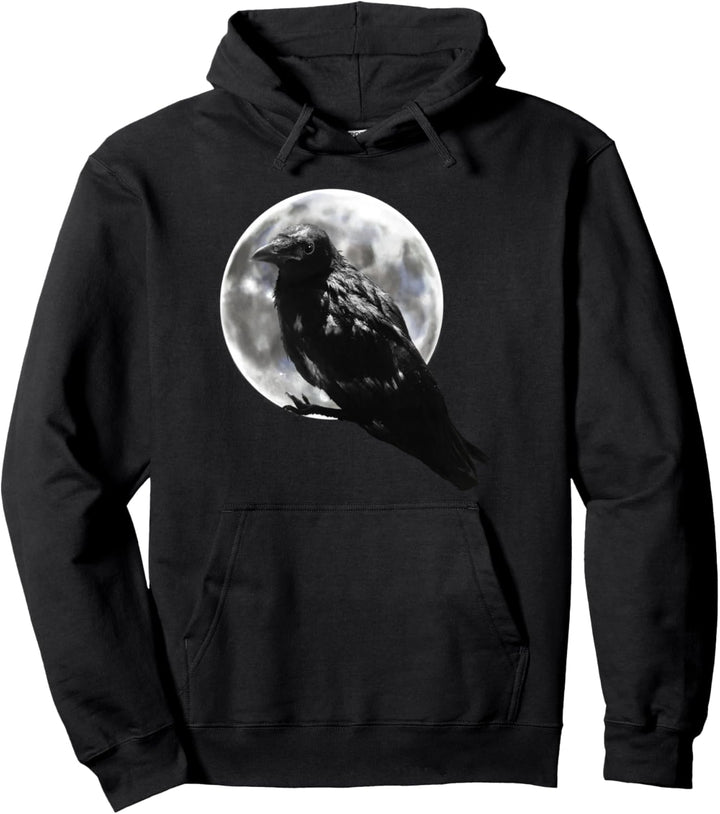 Schwarzer Rabe mit Mond. Occult Halloween Geschenk - Odin Pullover Hoodie