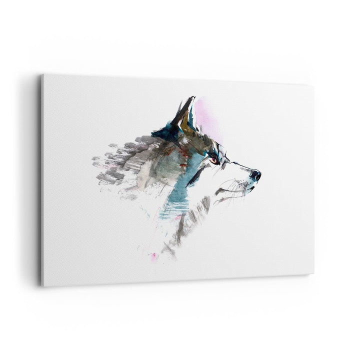 Bilder auf Leinwand 100x70cm Leinwandbild Hund Illustration Fantasie Gross Wanddeko Bild Schlafzimme
