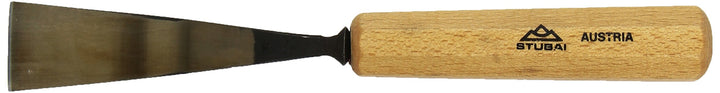 STUBAI Stemmeisen Stechbeitel Serie 52 - Form 12 | Gebogenes Flacheisen 30 mm, mit Holzgriff, zum Vo