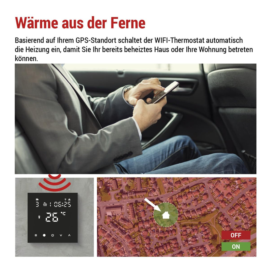 EMOS GoSmart - WiFi Raumthermostat für Fussbodenheizung mit App - Programmierbarer Smart-Thermostat