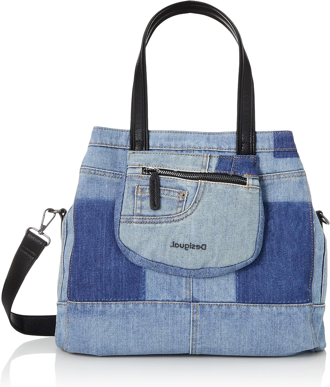 Desigual Damen-Einkaufstasche Denim 21waxd20 Einzigartiges Denim