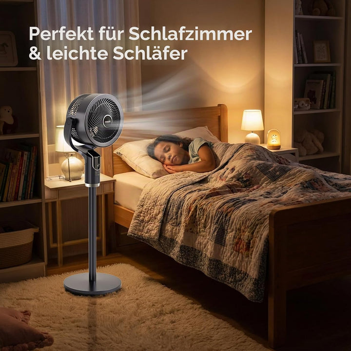 Bonnlo 3 in 1 Standventilator mit Fernbedienung &amp; 9H-Timer, Ventilator Leise mit 8 Windstufen, 3 Mod