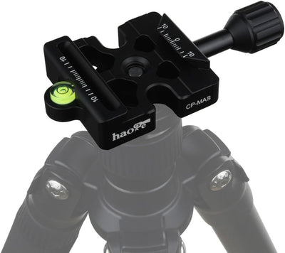 Haoge CP-MAS Schraubknopf-Schnellspanner-Adapter, kompatibel mit Arca Swiss/Manfrotto 200PL-14 RC2 P