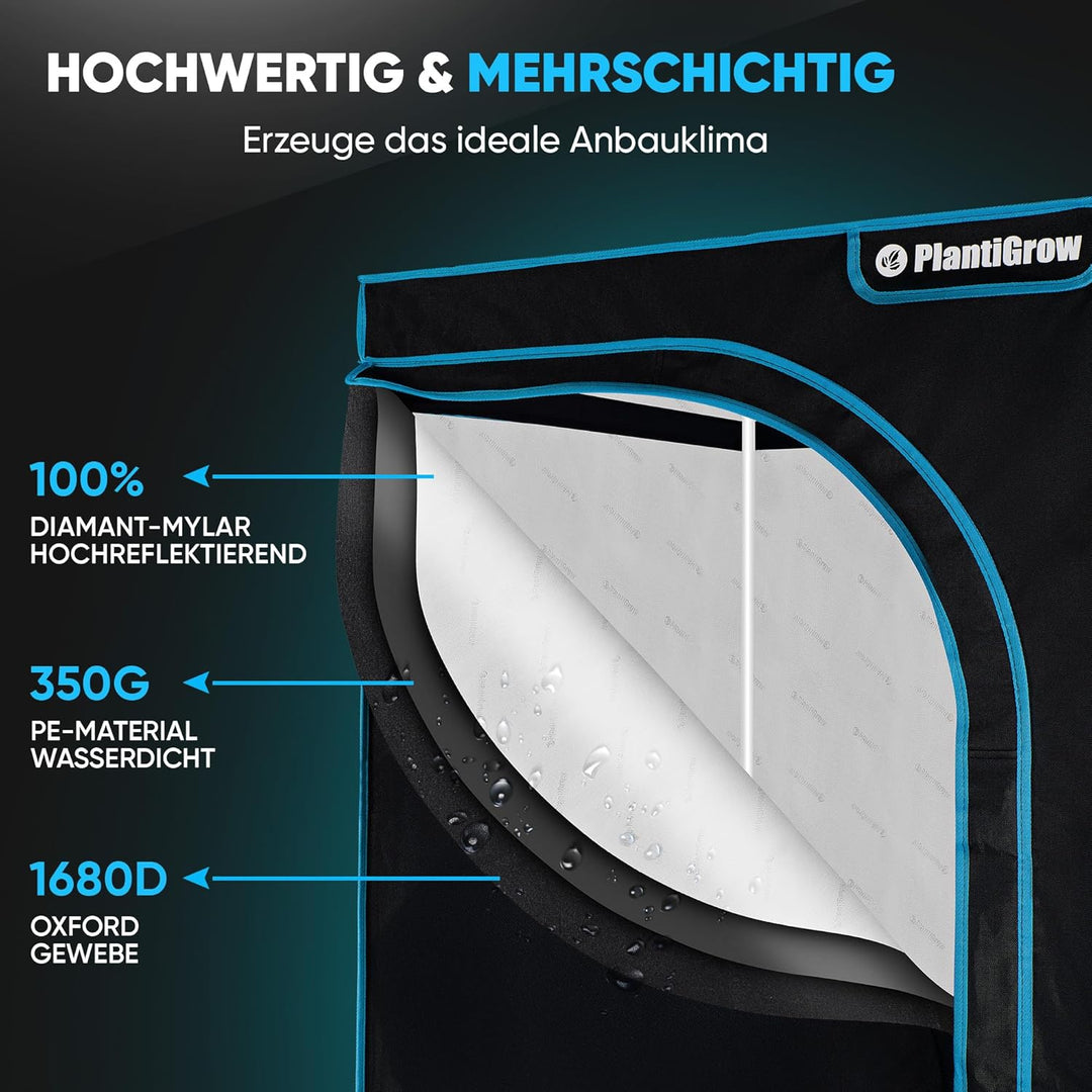 Grow Zelt – Indoor Gewächshaus, Anzuchtzelt, Zuchtzelt, Anbauzelt (120x60x180), 120x60x180
