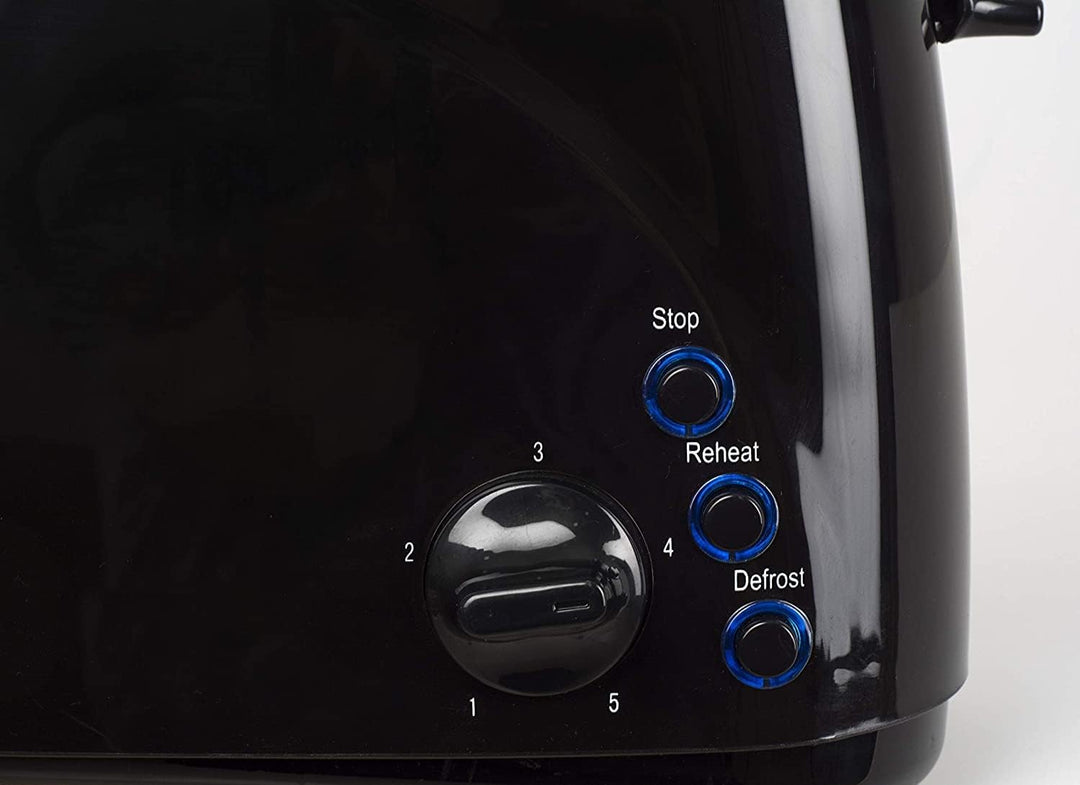 Zilan, Langschlitz-Toaster, 4 Scheiben Toastautomatik, XXL, 5 Bräunungsstufen, Brot-Auftaufunktion,