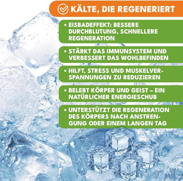 Eistonne 320 L – Faltbare Badewanne Erwachsene – Outdoor Kaltbad Wanne mit Pumpe, Abdeckung, Ventil