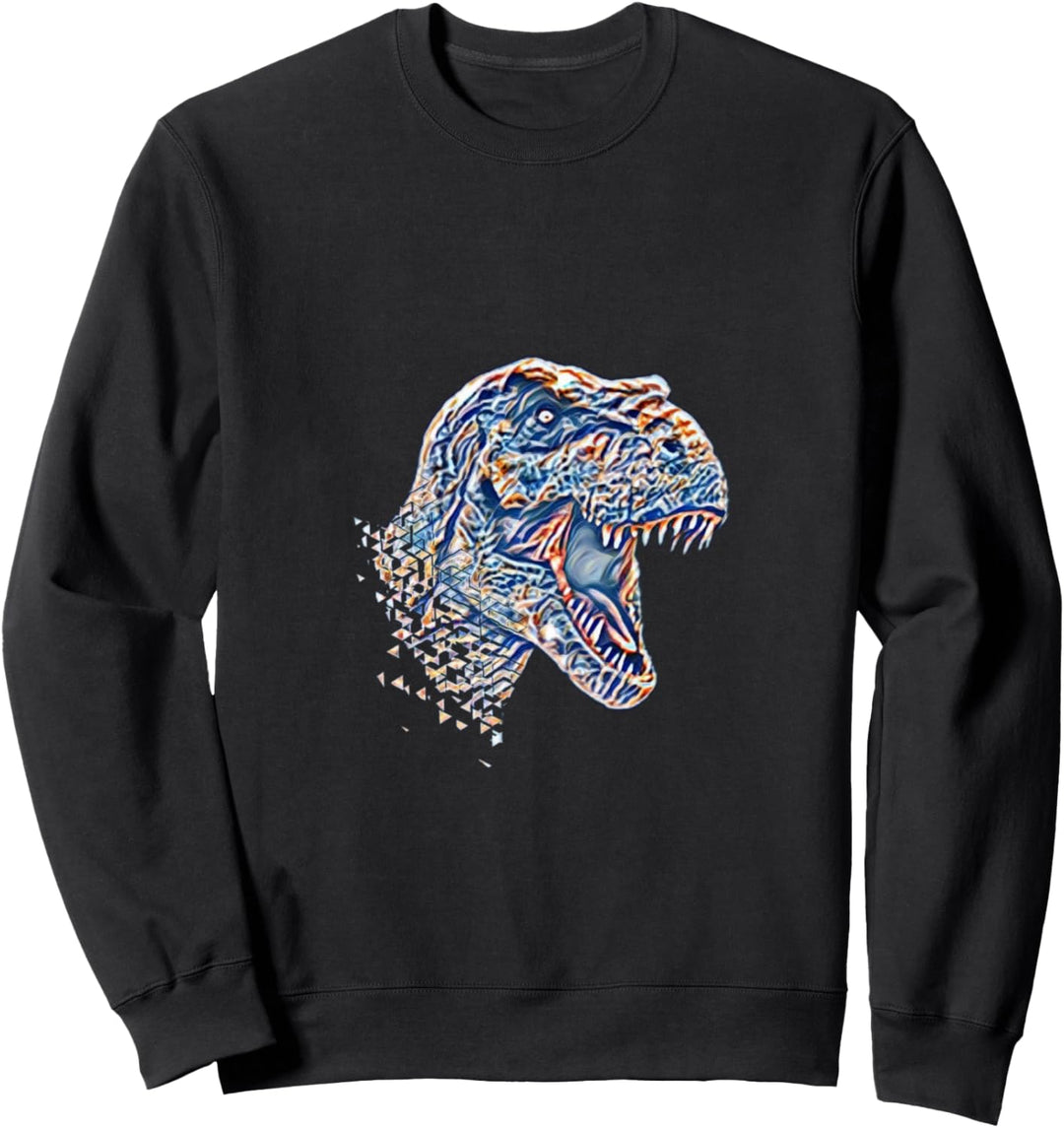 T-Rex Schädel Motiv Tyrannosaurus Rex Urzeit Dinosaurier Sweatshirt