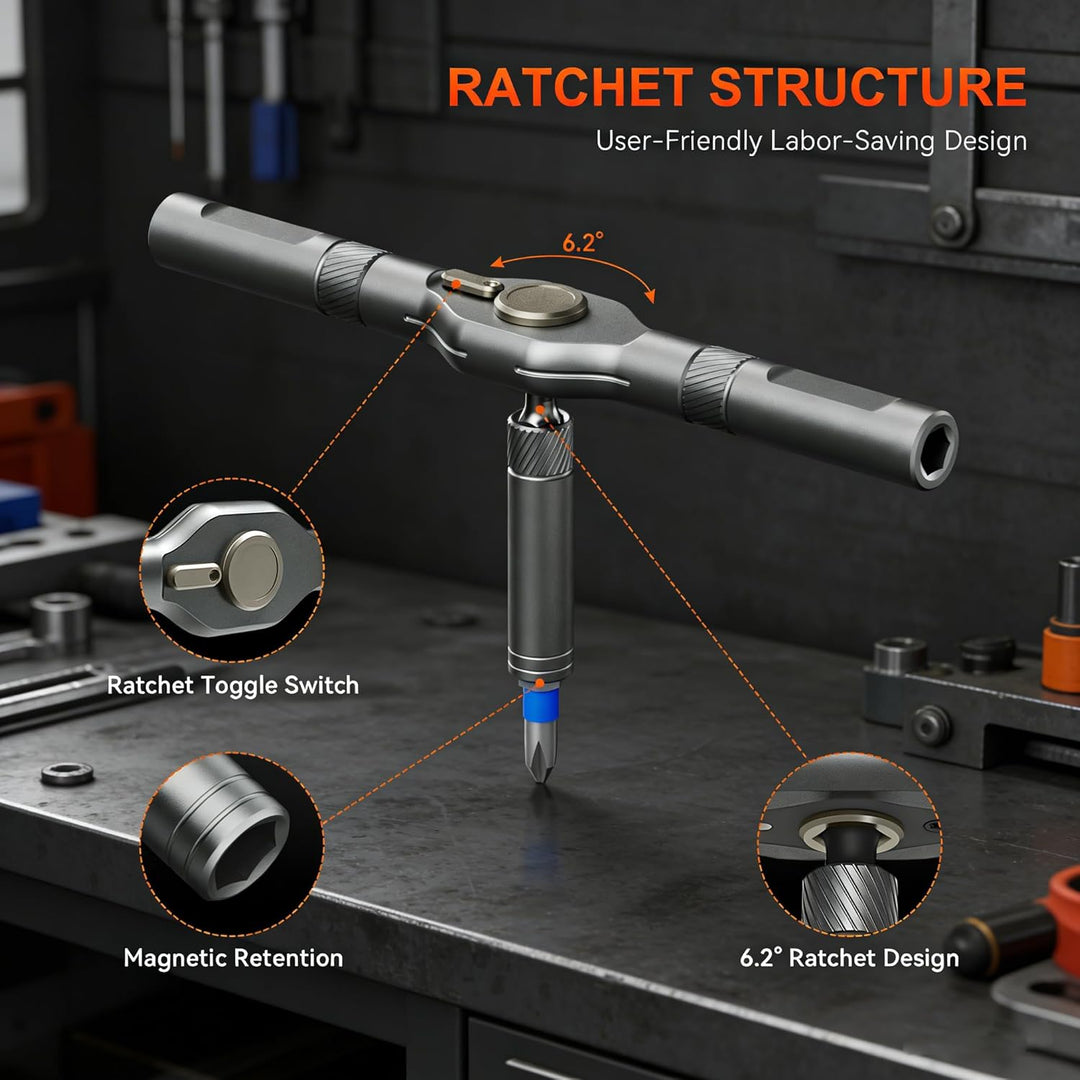 76 in 1 Ratschenschraubendreher set,Schraubendreher Set Magnetisch Mit S2-Stahlbits Multi Bit-Min Sc