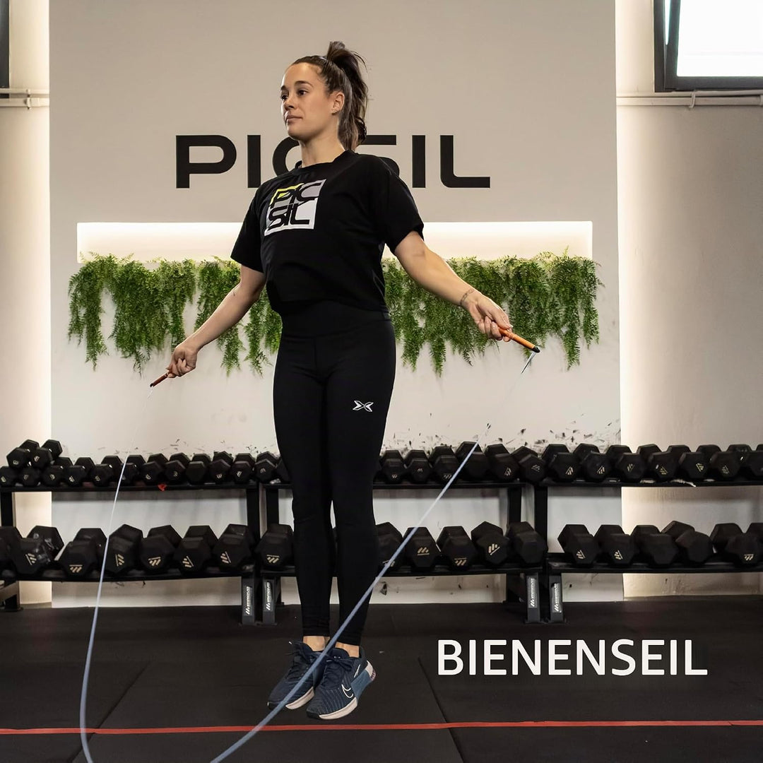 PICSIL - Springseil BEE, Leichtes und Verstellbares Speed Rope, Verstärktes Kabel, für Cross Trainin