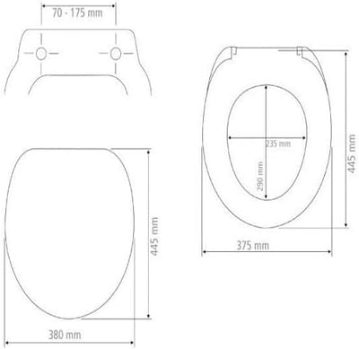 WENKO WC-Sitz Agate, hygienischer Toilettensitz aus antibakteriellem Duroplast mit Absenkautomatik u