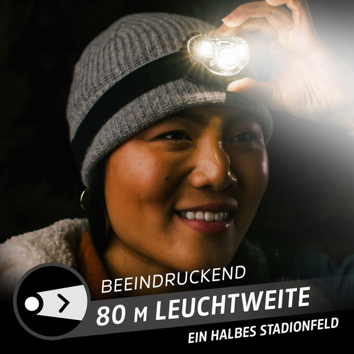 Energizer Stirnlampe LED, Vision HD Plus, Superhelle Kopflampe für Camping, Outdoor und Wandern, Bat