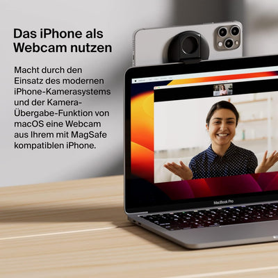 Belkin iPhone-Halter mit MagSafe für Mac-Notebooks; einfache magnetische Befestigung zur Verwendung