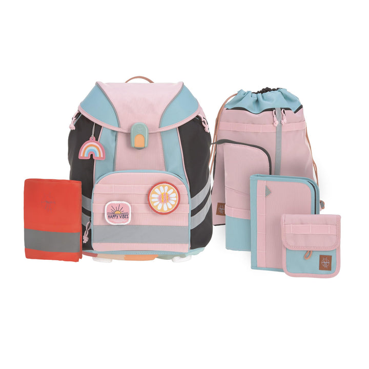 LÄSSIG Einzigartig Rucksack, Einheitsgrösse Rose/Blue/Black, Rose/Blue/Black