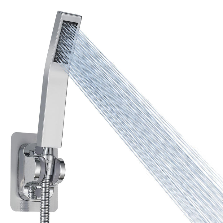 Handbrause Komplett aus Metall, Hochdruck-Duschköpfe von Voolan, Einfache Handbrause aus Chrom mit T
