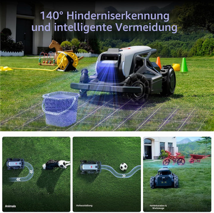 Mähroboter ohne Begrenzungskabel AIRSEEKERS TRON SE,bis 65% Steigung,App Steuerung,KI TrueVision-Nav