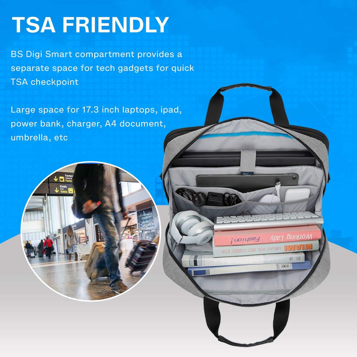 BAGSMART 17,3-Zoll-Laptoptasche, Erweiterbare Aktentasche, Computertasche für Herren und Damen, Lapt
